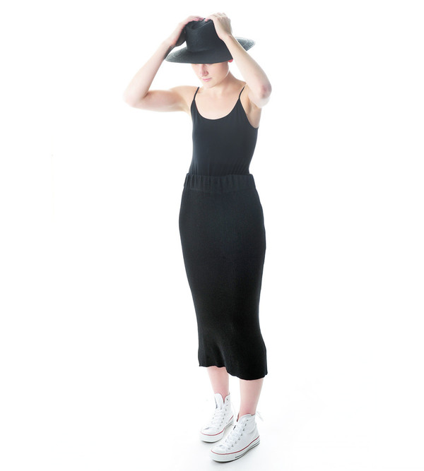 Ryan Roche Black Cashmere Knit Pencil Skirt Ryan Roche Black Cashmere Knit Pencil Skirt
