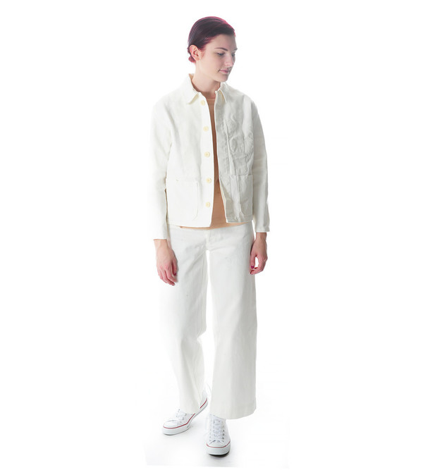 Caron Callahan White Denim Krasner Jacket Caron Callahan White Denim Krasner Jacket