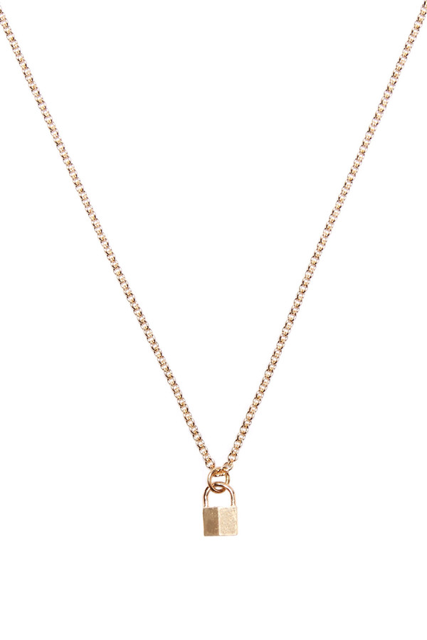 Tiny Padlock Necklace - Gold Tiny Padlock Necklace - Gold