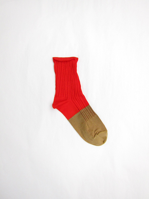 BLESS Garp Socks, Rouge/Beige BLESS Garp Socks, Rouge/Beige