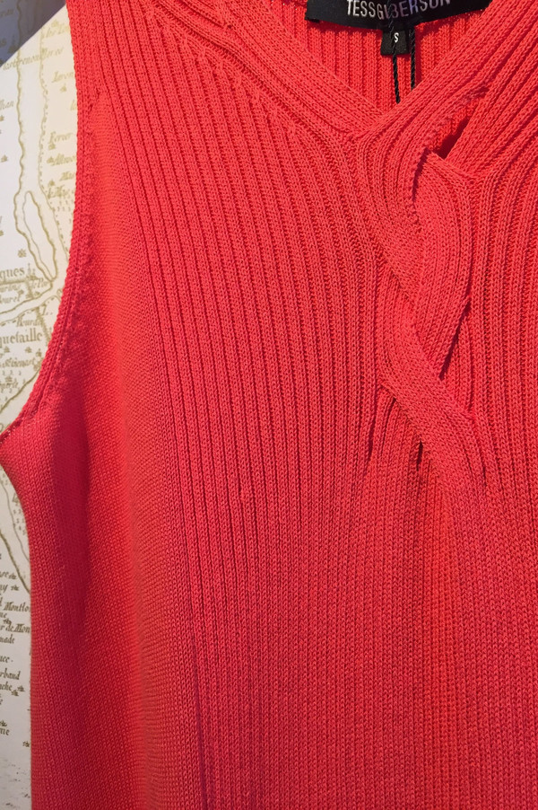 Tess GIberson Rib Knit dress with slash details Tess GIberson Rib Knit dress with slash details