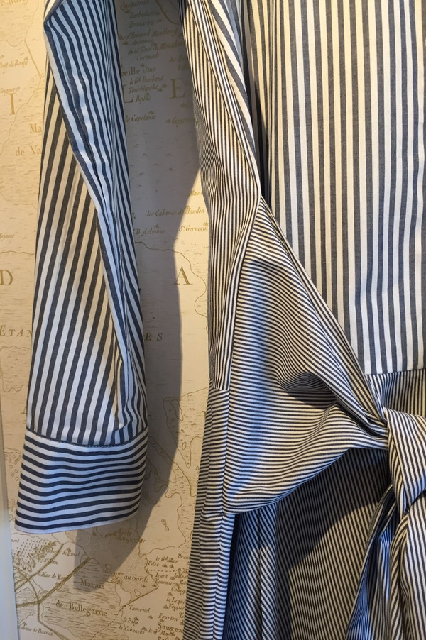 Derek Lam 10 Crosby Striped Tie Waist shirt dress Derek Lam 10 Crosby Striped Tie Waist shirt dress