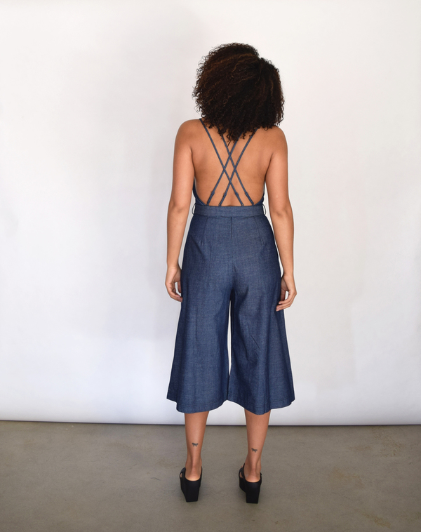 Lush V Denim Jumpsuit Lush V Denim Jumpsuit