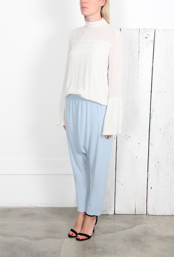 RAQUEL ALLEGRA BLUE DROP RISE PANT RAQUEL ALLEGRA BLUE DROP RISE PANT