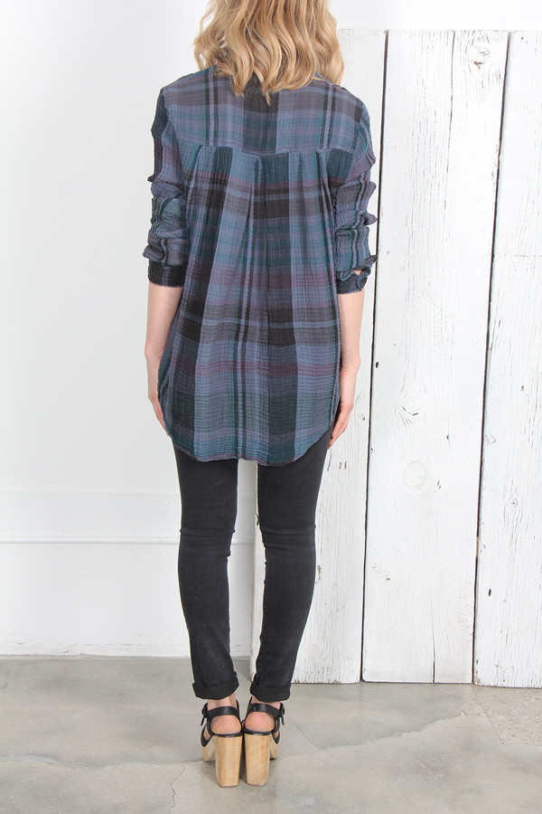 RAQUEL ALLEGRA WASHED GAUZE BUTTON DOWN SHIRT RAQUEL ALLEGRA WASHED GAUZE BUTTON DOWN SHIRT