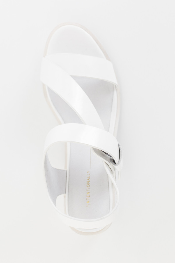 Intentionally Blank Box Leather Emmit Sandal - White Intentionally Blank Box Leather Emmit Sandal - White