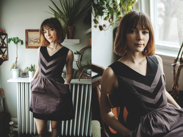 Birds of North America Parula Dress (Charcoal/Black) Birds of North America Parula Dress (Charcoal/Black)