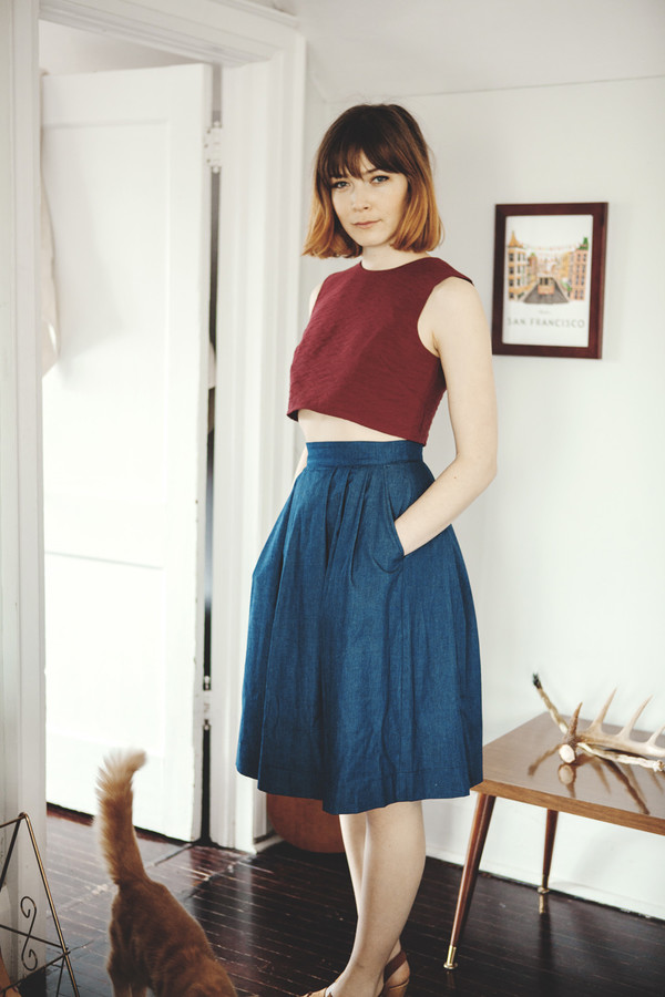 Birds of North America Songlark Skirt (Dark Wash) Birds of North America Songlark Skirt (Dark Wash)
