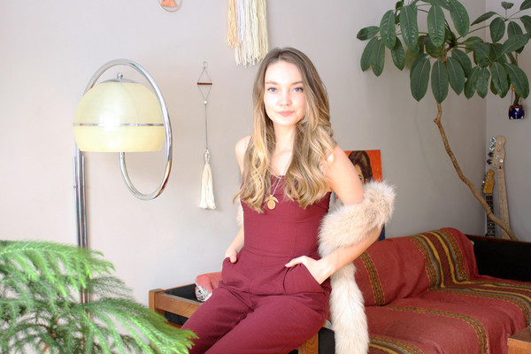 Birds of North America Sugarbird Jumpsuit (Burgundy) Birds of North America Sugarbird Jumpsuit (Burgundy)