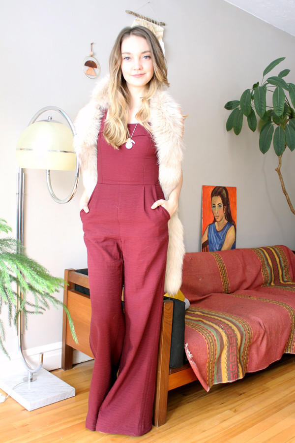 Birds of North America Sugarbird Jumpsuit (Burgundy) Birds of North America Sugarbird Jumpsuit (Burgundy)