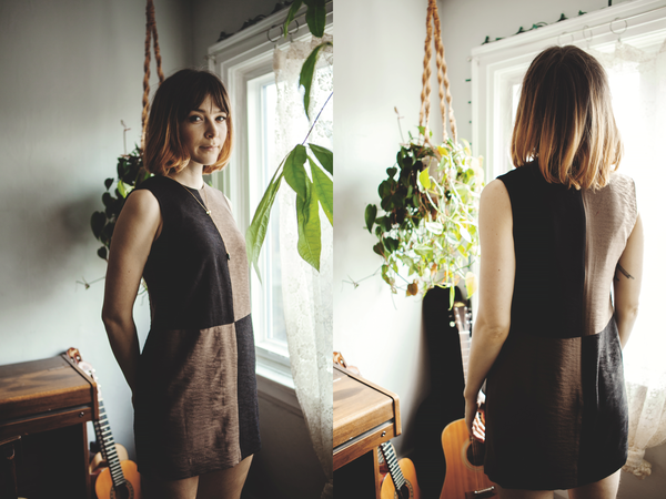Birds of North America Vanga Dress (Black/Taupe) Birds of North America Vanga Dress (Black/Taupe)