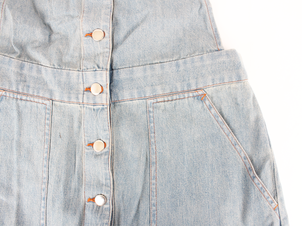 Capulet Front Button Overall Dress Capulet Front Button Overall Dress