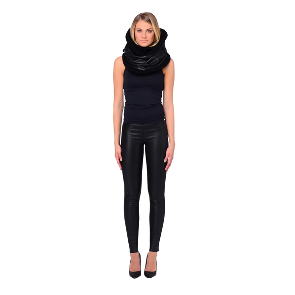 LAMARQUE PIPE-SCARF Leather Infinity Scarf LAMARQUE PIPE-SCARF Leather Infinity Scarf