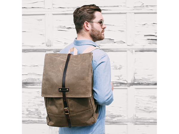 Unisex Waxed Canvas Rucksack Unisex Waxed Canvas Rucksack