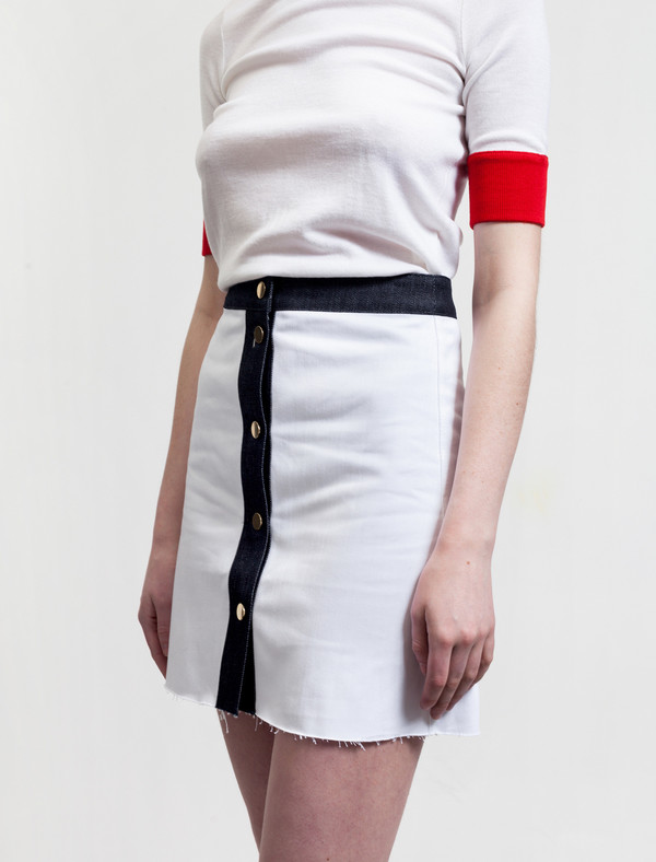 Etienne Deroeux Womens Leona Denim Skirt Etienne Deroeux Womens Leona Denim Skirt