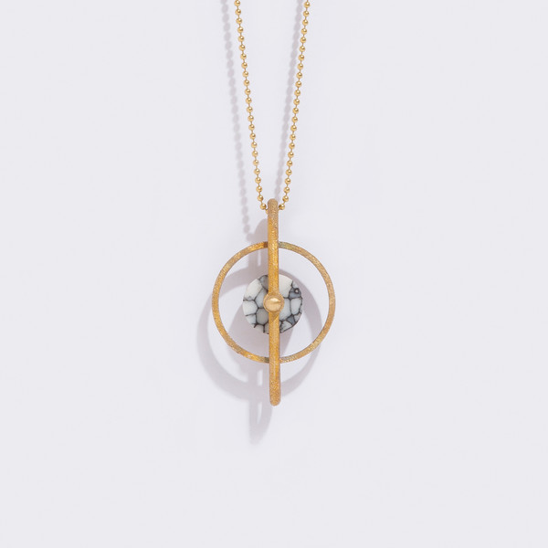Metalepsis Projects Disc Pendant - White Stone Metalepsis Projects Disc Pendant - White Stone