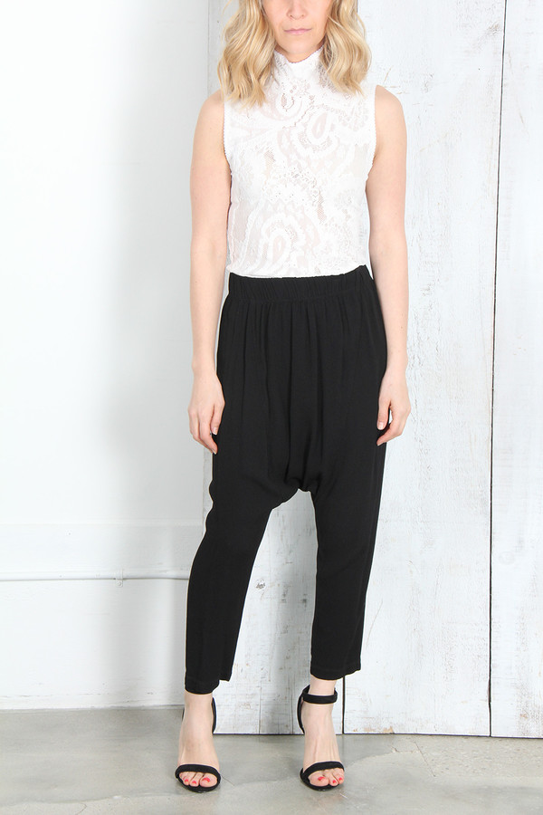 RAQUEL ALLEGRA DROP RISE PANT IN BLACK RAQUEL ALLEGRA DROP RISE PANT IN BLACK