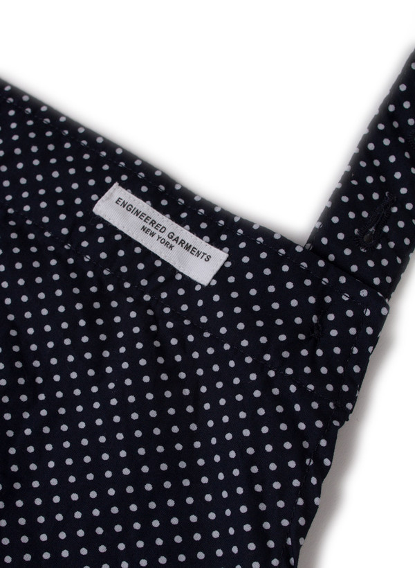 Long Apron Navy Printed Polka Dot Long Apron Navy Printed Polka Dot