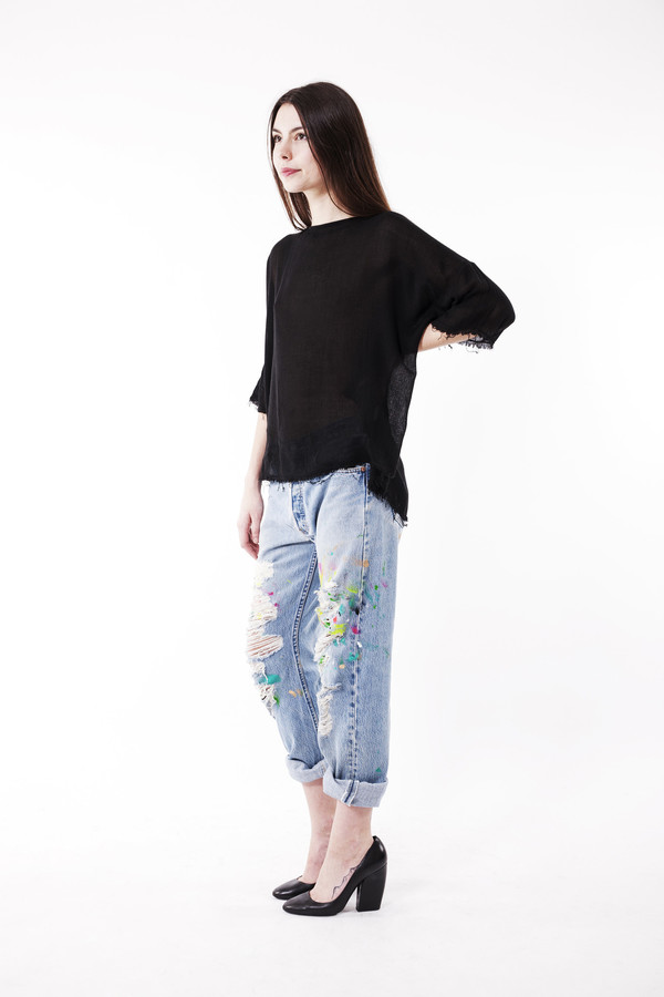 Black Crane Square Top Black Crane Square Top
