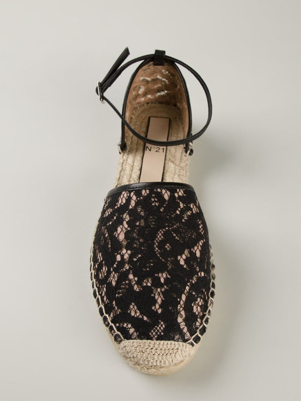 No. 21 Lace espadrille with ankle strap No. 21 Lace espadrille with ankle strap