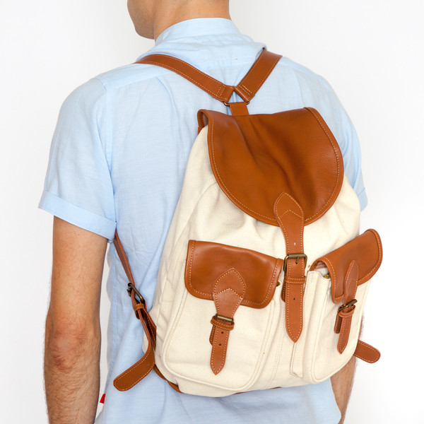 Field Backpack in Natural Canvas Field Backpack in Natural Canvas