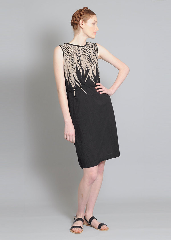 Uzi Black Feather Dress Uzi Black Feather Dress