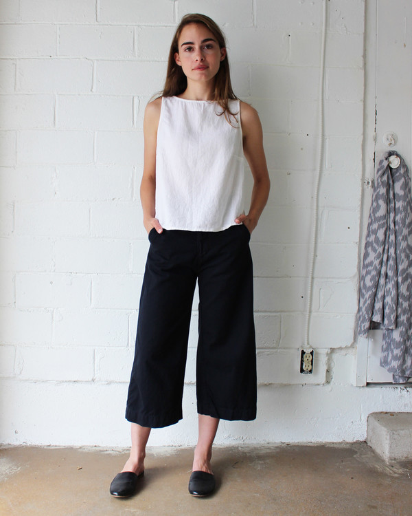 esby LOLA WOVEN TANK - WHITE esby LOLA WOVEN TANK - WHITE