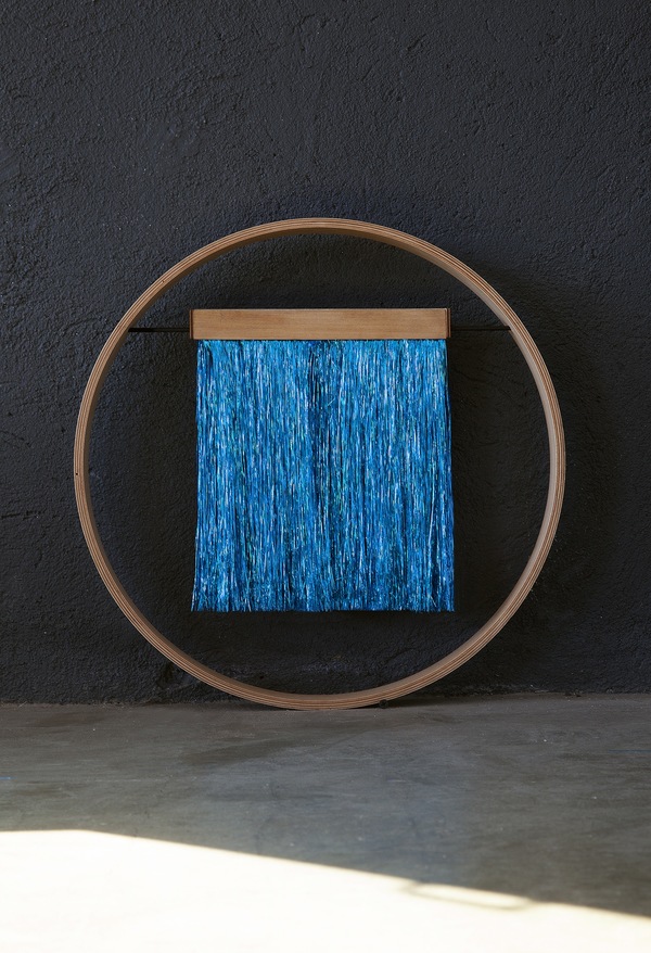 Julie Thevenot SMALL SIXZERO METALLIC ELECTRIC BLUE WALL HANGING Julie Thevenot SMALL SIXZERO METALLIC ELECTRIC BLUE WALL HANGING