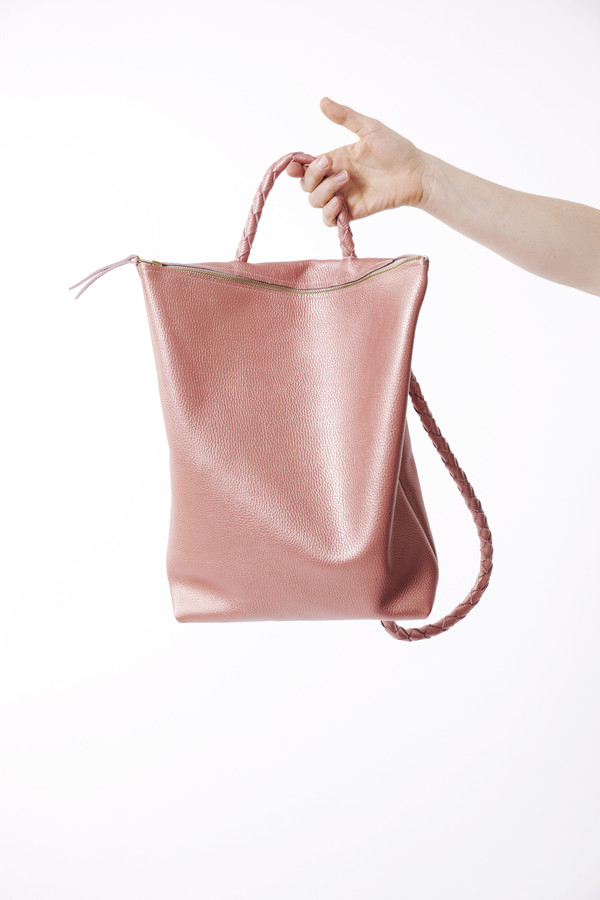 Ara Handbags Backpack No. 1 in Pink Metallic Ara Handbags Backpack No. 1 in Pink Metallic
