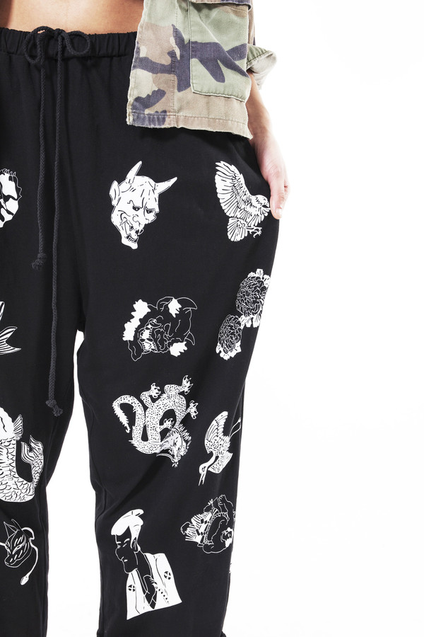 Ikumi Tattoo Long Pants (Black) Ikumi Tattoo Long Pants (Black)