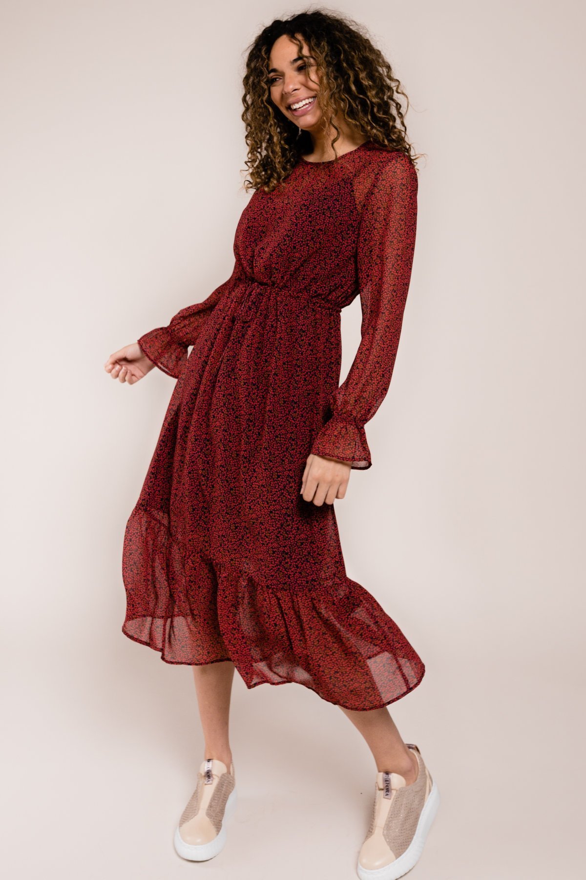 just female cherry maxi dress