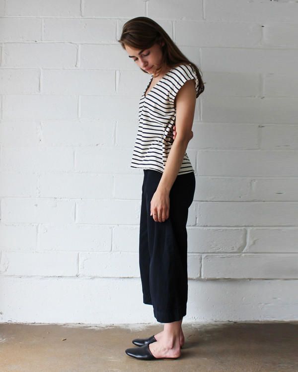 Esby Evie Oversized Top - Navy Stripe Esby Evie Oversized Top - Navy Stripe