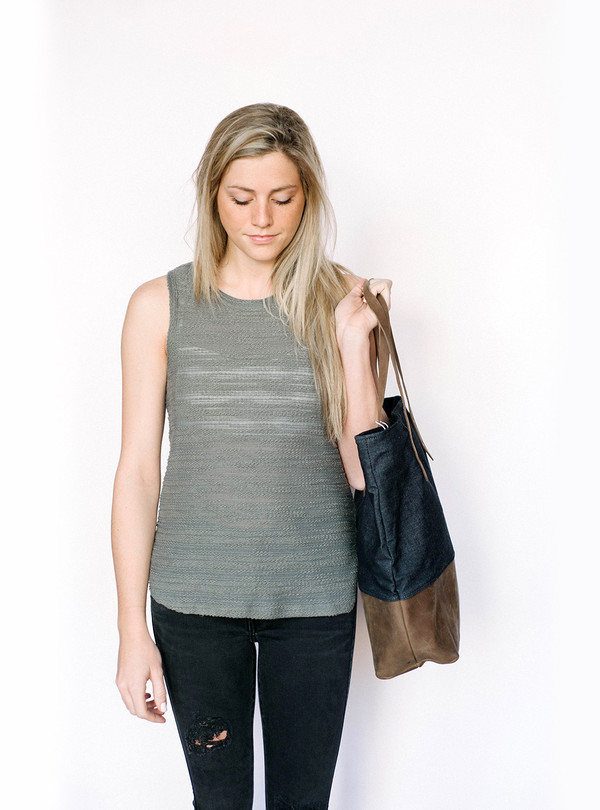 Bella Luxx Sheer stripe Muscle Tank Bella Luxx Sheer stripe Muscle Tank