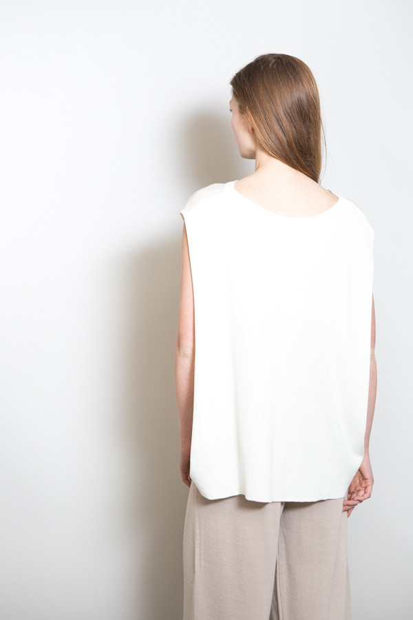 Achro Linen Mixed Knit Top / Ivory Achro Linen Mixed Knit Top / Ivory