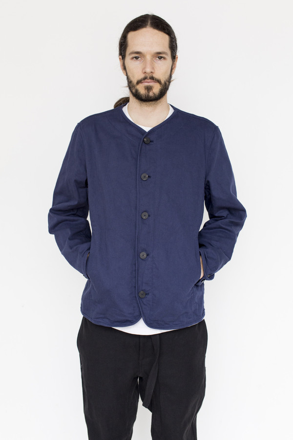 Men's Document Cotton Collarless Jacket Men's Document Cotton Collarless Jacket