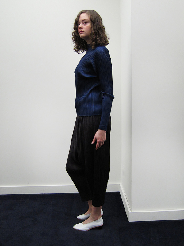 Issey Miyake Mock Neck Top, Navy Issey Miyake Mock Neck Top, Navy