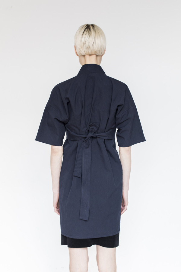 Assembly Cotton Karate Dress - Navy Assembly Cotton Karate Dress - Navy