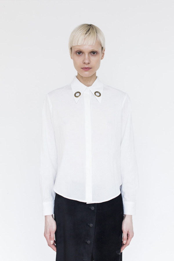 Assembly Gauze Butterfly Collar Top Assembly Gauze Butterfly Collar Top