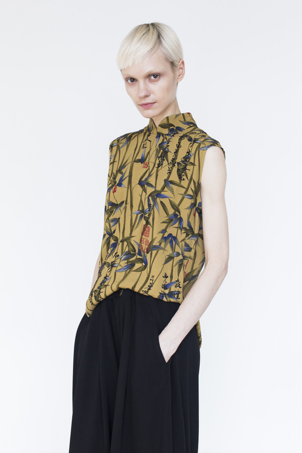 Assembly Printed Sleeveless Top Assembly Printed Sleeveless Top