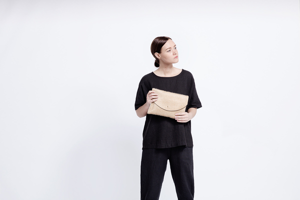Primecut NATURAL WHITE ENVELOPE CLUTCH Primecut NATURAL WHITE ENVELOPE CLUTCH