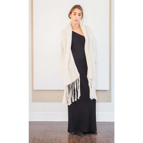 Pari Desai Anahi Pima Cardigan Ecru Pari Desai Anahi Pima Cardigan Ecru