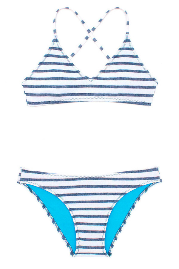 Mollusk Atoll Bikini Top Navy White Mollusk Atoll Bikini Top Navy White