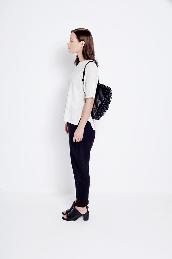 Primecut BLACK LEATHER LOOP BACKPACK Primecut BLACK LEATHER LOOP BACKPACK