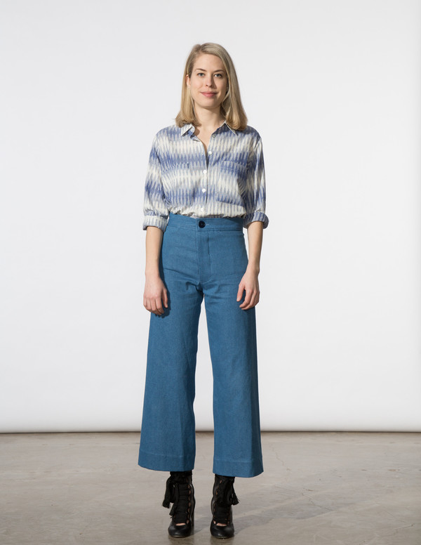 SBJ Austin Jane Top in Blue Ikat SBJ Austin Jane Top in Blue Ikat