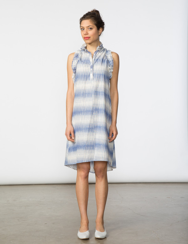 SBJ Austin Tracey Dress in Blue Ikat SBJ Austin Tracey Dress in Blue Ikat