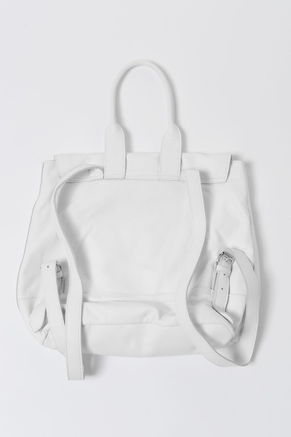 Clyde Leather Room Backpack - White Clyde Leather Room Backpack - White