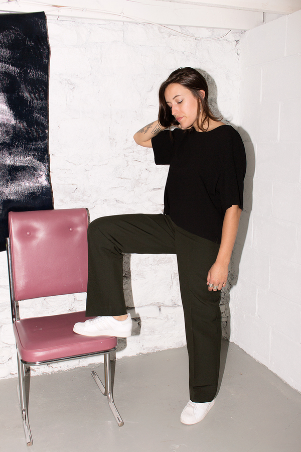 Bodega Thirteen ADELAIDE WIDE LEG PANT OLIVE Bodega Thirteen ADELAIDE WIDE LEG PANT OLIVE