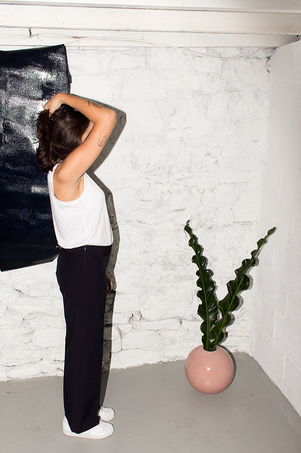 Bodega Thirteen ALEX MOCK NECK TANK WHITE Bodega Thirteen ALEX MOCK NECK TANK WHITE