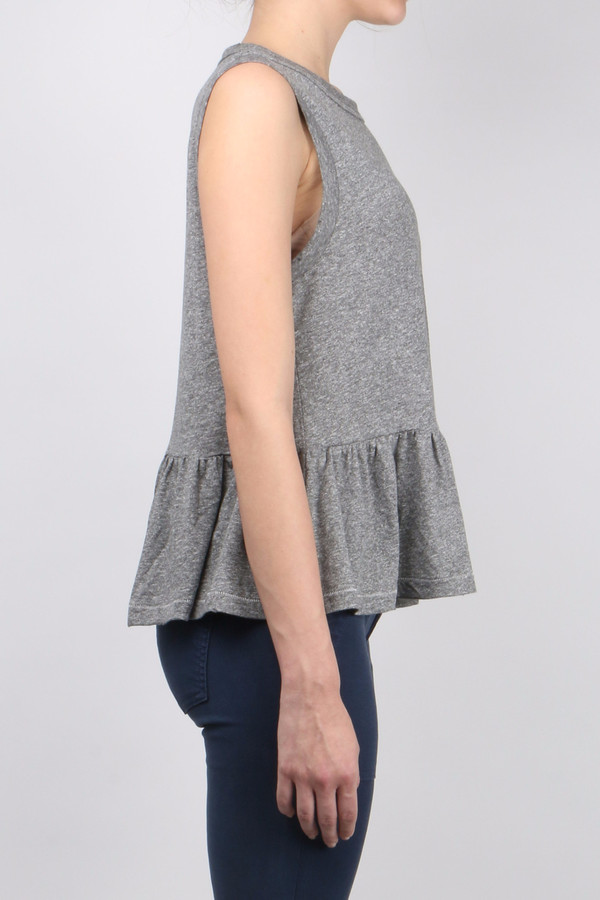 The Great The Sleeveless Ruffle Tee The Great The Sleeveless Ruffle Tee