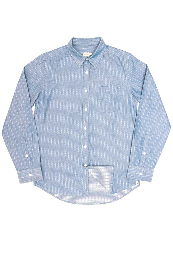 Men's Bridge & Burn Depoe Blue Dobby Shirt Men's Bridge & Burn Depoe Blue Dobby Shirt